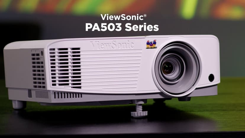 ViewSonic PA503HD 4000 Lumens High Brightness Projector with 1.1x Optical Zoom, USB, and HDMI inputs for Home and Office