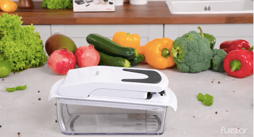 Fullstar The Original Pro Chopper - Vegetable Chopper and Spiralizer, Food Chopper with Container, Fruit Slicer, Kitchen Gadgets & Accessories, Home Essentials (9 in 1, White)