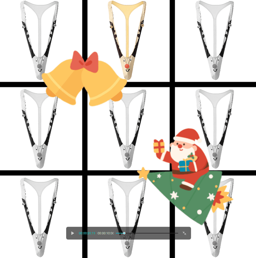 FreeNFond Christmas Gag Gift Reindeer Mankini Men Thong Underwear with Bells for White Elephant Exchange Gifts Valentine's