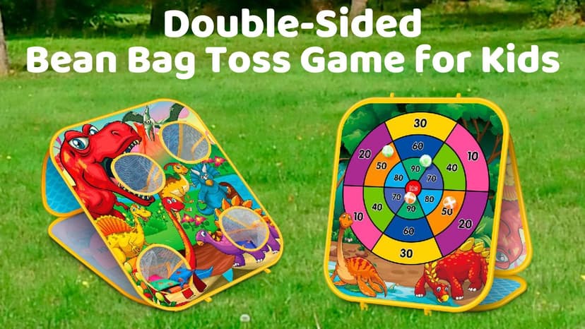 Bean Bag Toss Game for Kids - Cornhole Board Outdoor Toys for Toddlers -Party Activities Carnival Outside Yard Backyard Beach Lawn Games Toy for Kid Boys Girls Age 3 4 5 6 7 8 Year Old Birthday Gifts