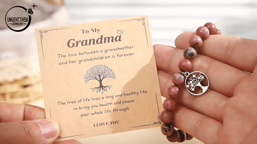 UNGENT THEM Tree of Life Bracelet for Women, Gifts for Grandma, Nana, Mother in Law, Mom, Gigi, Mimi, Aunt, Sister in Law, Teacher, Birthday Christmas Wedding Mothers' Day Gifts
