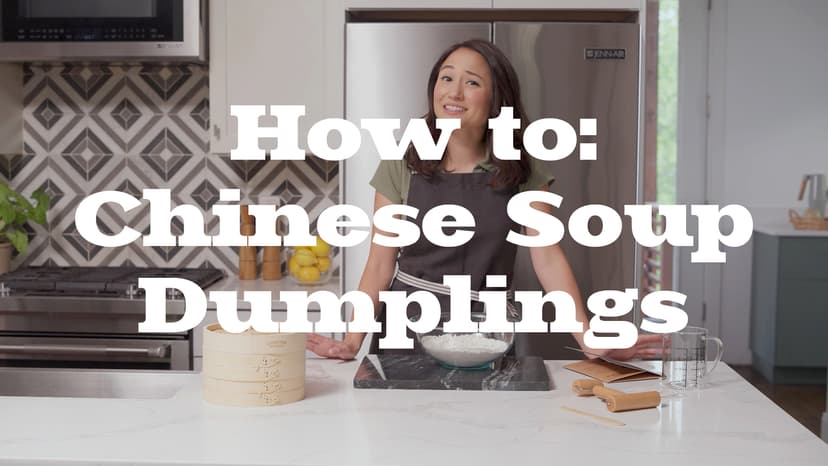 Cooking Gift Set Co. Bamboo Steamer Basket Soup Dumpling Kit - 2 Tier 8-Inch Dumpling Steamer for Cooking with Agar Agar, Roller, Spoon, Liners, Recipes & Step-by-Step Video (6-Piece Set)