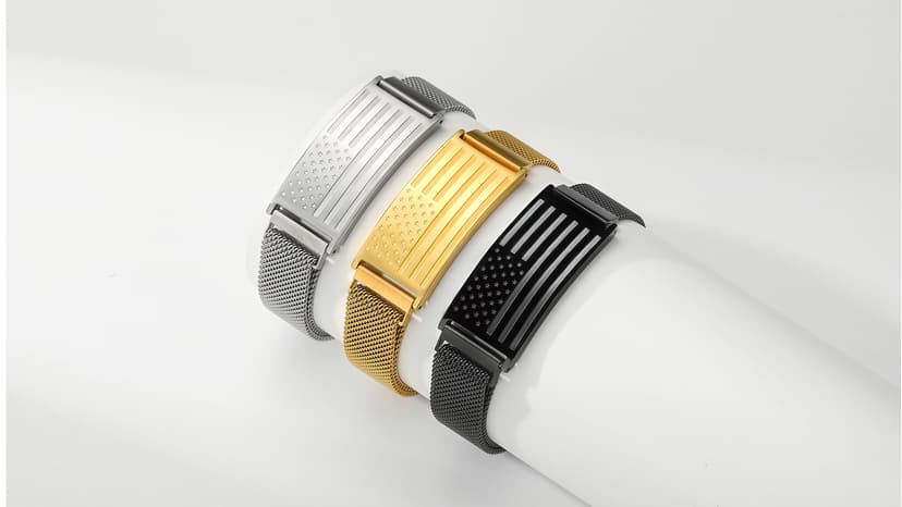 Stocking Stuffers - To My Son/Stepson/Son-in-Law Bracelet, Adjustable Stainless Steel American Flag Bracelet Jewelry, Birthday Valentine Christmas Day Gifts