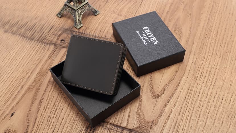 Personalized Engraved Leather Wallet for Dad Son Husband Boyfriend - Perfect for Christmas Anniversary Birthday Fathers Day Valentines Graduation Wedding - Custom Love Message Bifold Wallets for Men