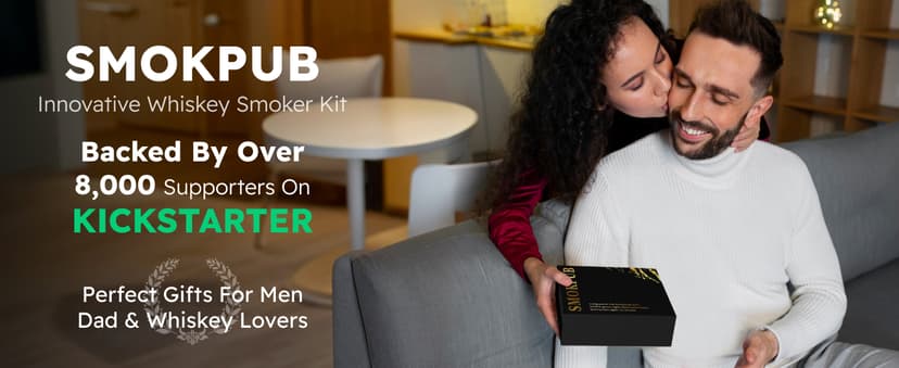 Electric Whiskey Smoker Kit Built-in Lighter, No Butane Needed, Rechargeable Cocktail Smoker Kit with 6 Wood Chips, Old Fashioned Drink Smoker Kit, Bourbon Whiskey Gifts for Men,Dad,Husband