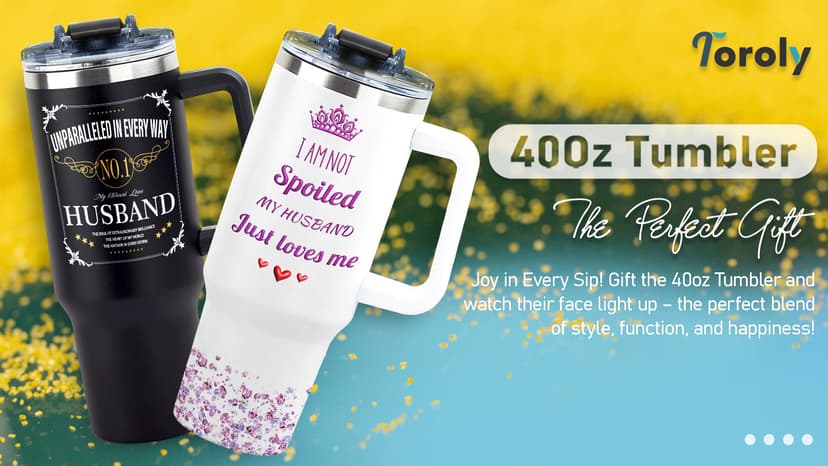 Gifts for Wife from Husband - Anniversary Wedding Gifts for Women - Mothers Day Christmas Tumbler Gift for Wife - Birthday Present for wifey - Valentines Day Gift for Her - to My Wife's 40 Oz Tumbler