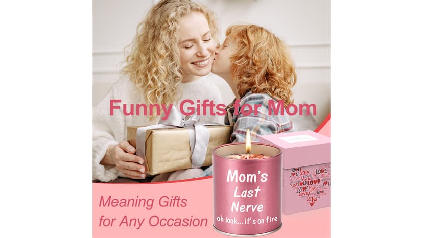 Birthday Gifts for Mom from Daughter Son Kids Mothers Day Gifts Stocking Stuffers Christmas Presents Great ldeas Funny Mom Gift,9oz Scented Candles