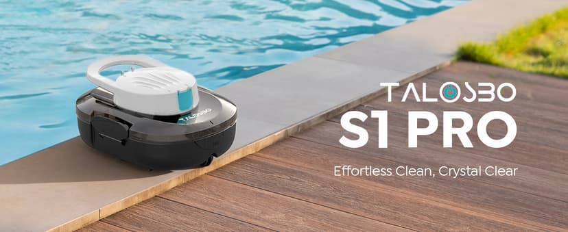 S1 PRO Cordless Pool Vacuum – Powerful Robotic Cleaner for Above-Ground Pools up to 1076 Sq.ft, 120-Min Runtime, 2.5H Fast Charging, Smart Auto-Parking Design
