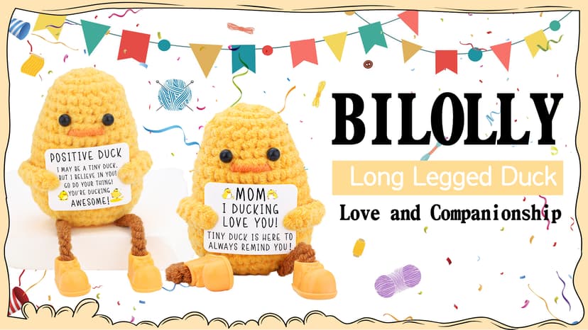 Birthday Gifts for Women Men Long Legged Cute Support Duck, Friend Colleague Teacher Graduation Gifts, Handmade Emotional Cheer Support Positive Funny Gift