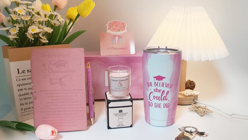 Graduation Gifts for Her 2025, She Believed She Could So She Did Tumbler, Congratulations Gifts for Women Girls Grad Keychain Notebook Pen, College High School Graduation Gift for Sister Friends