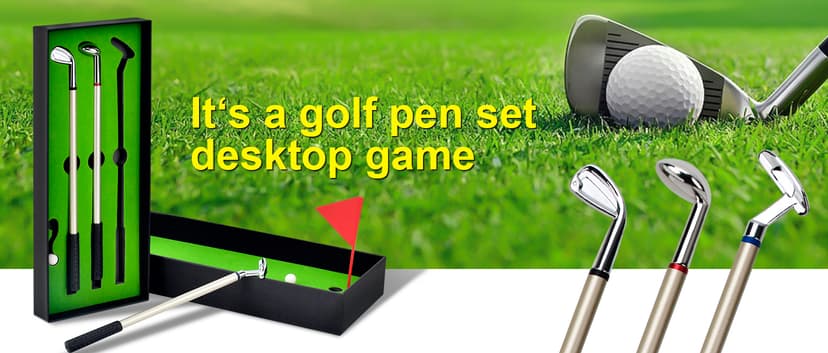Zutcogo Funny Gifts for Men Dad Adults Husband Him Boyfriend Golfers, Golf gifts Accessories for Men, Personalized Anniversary Birthday Presents Mini Desktop Golf Ball Pen Set, Christmas Stocking Stuffers