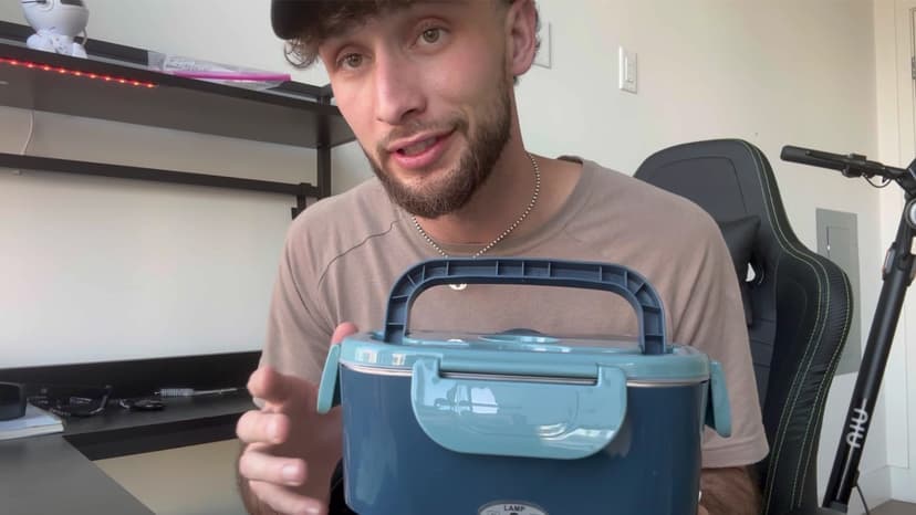 Electric Lunch Box Food Heater, 60-80W Heated Lunch Box for Adults, 12V 24V 110V Portable Food Warmer LunchBox for Car Truck Work with 304 Stainless Steel Container, Driver Trucker Gifts for Dad