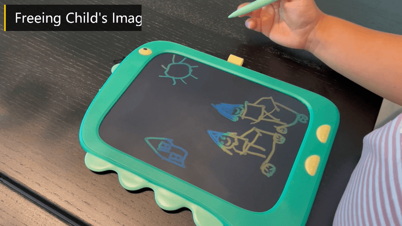 ORSEN 8.5 Inch LCD Doodle Board Tablet Toy - Green Dinosaur Drawing Pad for Kids 2-6 Years Old - Christmas and Birthday Gifts