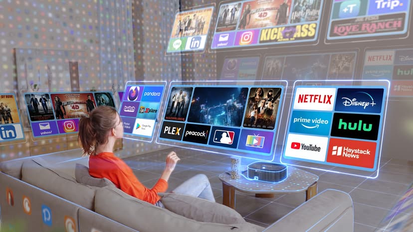 4K Projector with Wifi and Bluetooth, ELEPHAS Outdoor Movie Projector with NETFLIX/Prime Video/YouTube Built-in, 100,000+ Apps Supported, Video Projector Compatible with HDMI/USB/iOS/Android/Windows