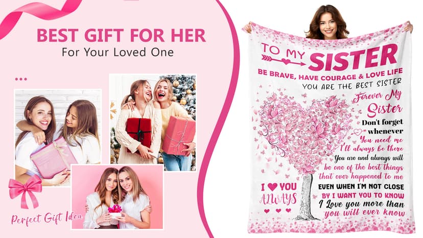 Best Friend Bestie Gifts for Women - Best Friend Birthday Gifts - Friendship Presents for Women - Long Distance BFF Presents - BFF Christmas Mothers Day Valentines Day Blanket 50"X60"