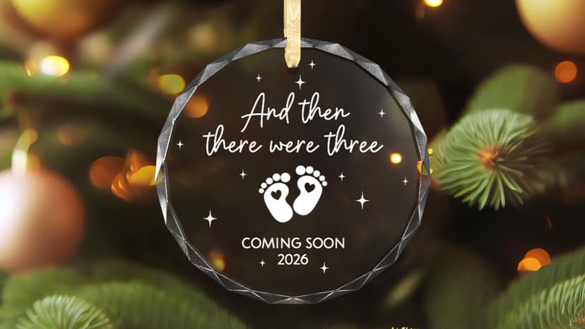 Gifts for Expecting Parents - Expecting Parents to Be Unique Gifts - Baby Pregnancy Announcement Gift Ideas for Husband, Family - Baby Ornament 2026 - Baby Pregnancy Announcement - Glass Ornament