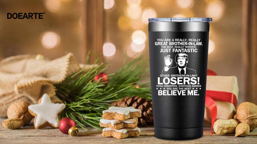 Brother In Law Gifts - Christmas, Birthday, Fathers Day, Gifts for Brother In Law - Cool Brothers In Laws Gift From Sister - 20oz Tumbler