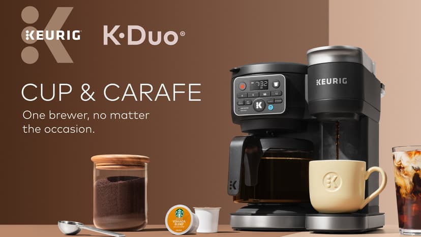 Keurig K-Duo Hot & Iced Single Serve & Carafe Coffee Maker, MultiStream Technology, 72oz Reservoir (Gen 2)