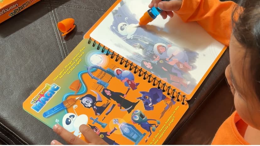 Halloween Boo Basket Stuffers for Toddlers, 4 Pack Halloween Water Coloring Books for Kids, Halloween Activities for Kids, Halloween Crafts for Toddlers, Toddler Travel Essentials, Toddler Gift Toys