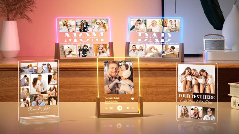 Spotify Decorative Plaque Personalized Gifts, Custom Gifts for Him Her, Customized Picture Frame for Boyfriend Girlfriend Couple Wife Women on Anniversary Birthday