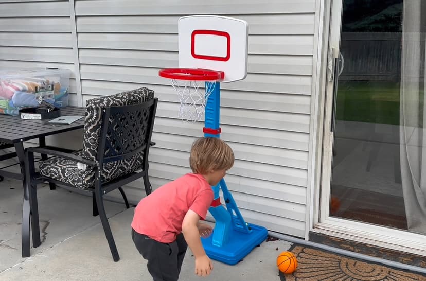 SUPER JOY Toddler Basketball Hoop - Height Adjustable Kids Hoop for Indoor & Outdoor Play - Portable Mini Basketball Goal for Poolside- Game Sport Toy for Boys & Girls Age 1 2 3 4 5