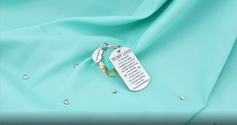 Soulmate Gifts for Him Her Boyfriend Husband Girlfriend Wife Soulmate To My Love Keychain Romantic Anniversary I Love You Gifts Birthday Anniversary Christmas Romantic Gift for Him Her