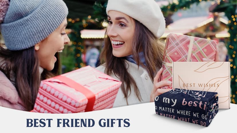 Friendship Gifts for Women, Best Friend Birthday Graduation Gifts for Women, Best Friend Blanket Gift, to My Bestie Throw Blanket for Christmas Mothers Day 60" x 50"