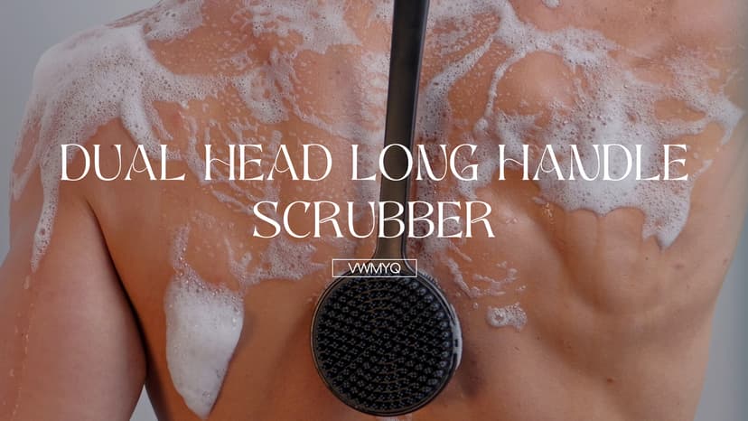 VWMYQ VWMYQ Silicone Back Scrubber for Shower, 17in Lengthen Long Handle Body Brush, Double Sided Shower Brush for Shower Exfoliating and Massage Can Produce Rich Foam, Long Handle Back Scrubber for Men