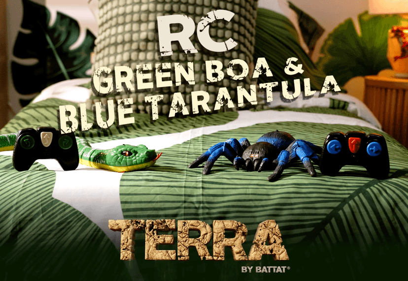 Terra by Battat – Remote Control Emerald Tree Boa Snake Toy, Realistic Moving Electronic Animal for Kids with Easy Operation, Fun Reptile Adventure, Includes Transmitter, Ages 6+ Years