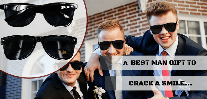 LADY&HOME Bachelor Party 7pcs Wedding Sunglasses for Groom, Best Man, Groomsmen Gifts Wedding Favor