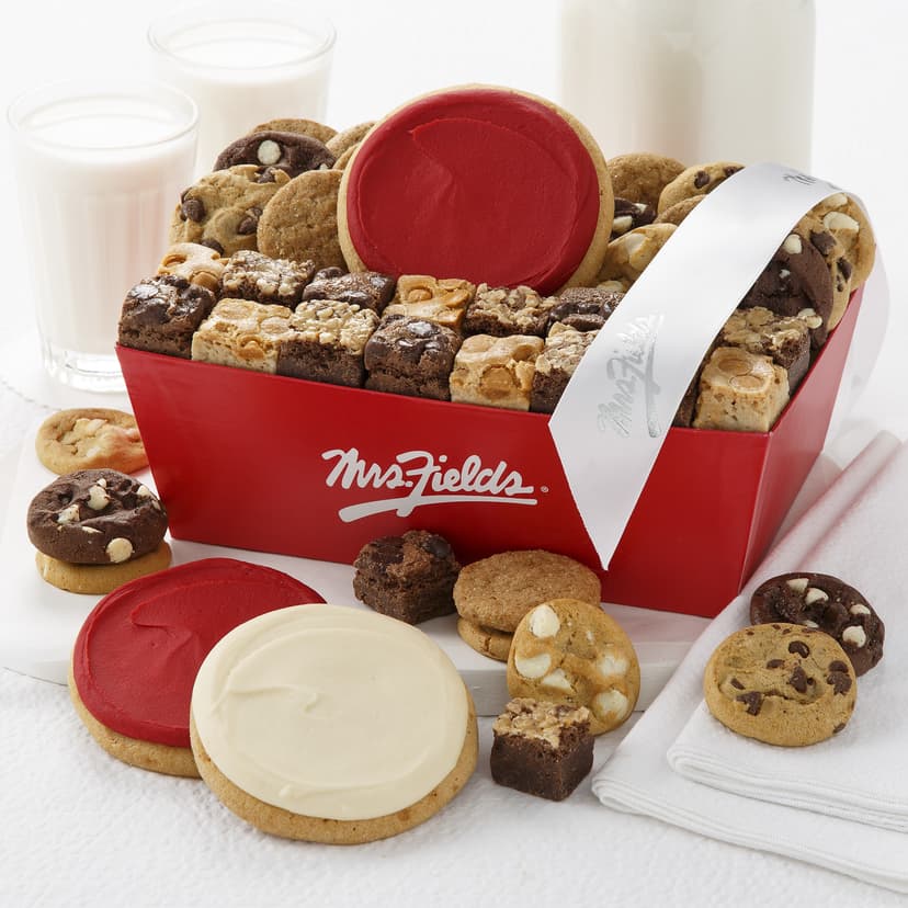 Mrs. Fields Signature Cookie Combo Crate - Assorted with 6 Original Cookies and 24 Nibblers Bite-Sized Cookies in our 5 Classic Flavors