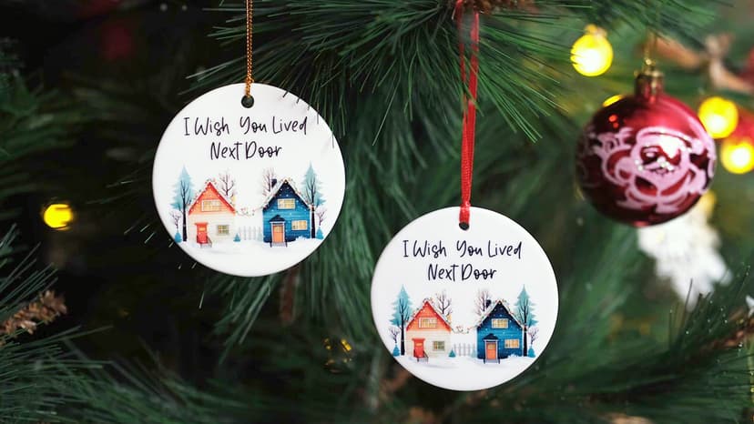 Friend Gifts for Women Friendship, Christmas Ornament - Christmas, Birthday Gifts for Women, Long Distance Friends, BFF, Work Besties Gift Ideas - Christmas Tree Decoration Ceramic Ornament