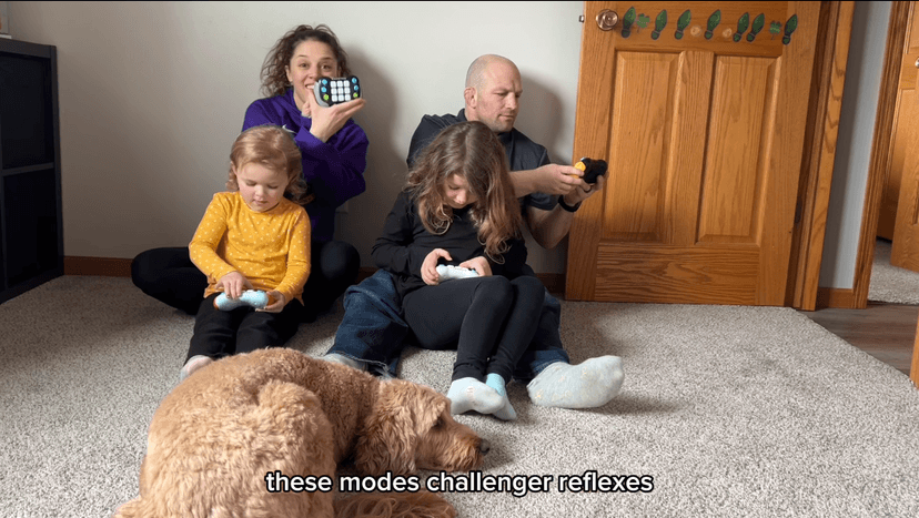 Fast Push Fidget Toys Handle, Flashing Handheld Game for Kids Teens Adults, Electronic Brain & Memory Game, Quick Push Buttons Gamepad, Xmas Birthday Gifts STEM Toys for Boys Girls