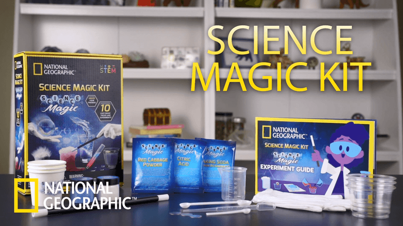 National Geographic Magic Chemistry Set – Science Kit for Kids with 10 Amazing Magic Tricks, STEM Projects and Science Experiments, Science Toys, Great Gift for Boys and Girls 8-12