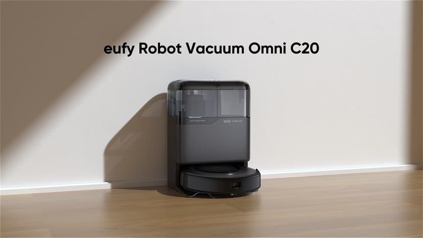 eufy Omni C20 Robot Vacuum and Mop Combo, All-in-One Station, Auto Mop Washing and Auto Drying for Hands-Free Cleaning, 7000 Pa Powerful Suction, Self Emptying, 3.35-Inch