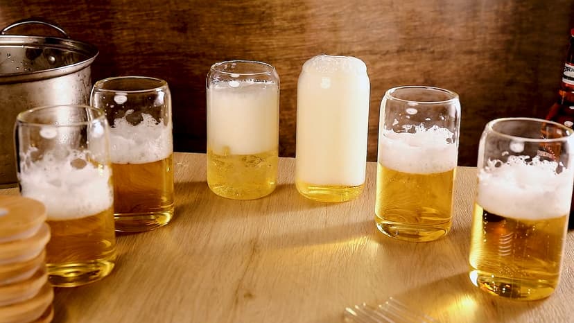 Glass Cups with Lids and Straws 6 pcs, 16 oz-DWTS Cute Tumbler,Beer Drinking Glasses,Clear for Iced Coffee, Tea with Bamboo Lids for Gifts