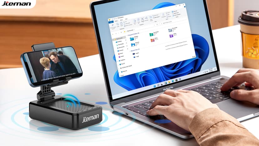 Cell Phone Stand with Wireless Bluetooth Speaker and Anti-Slip Base HD Surround Sound Perfect for Home and Outdoors with Bluetooth Speaker for Desk Compatible with iPhone/ipad/Samsung Galaxy