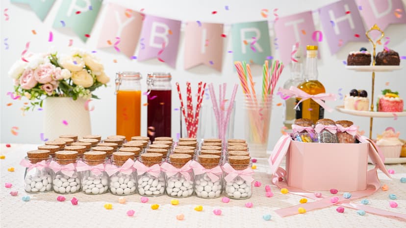 40 Pack Glass Favor Jars with Cork Lid, 3.4 oz Small Glass Bottles for Wedding Favor, Baby Shower, Party Favor, Gift Jars for Candy, Bonus Twine and Labels