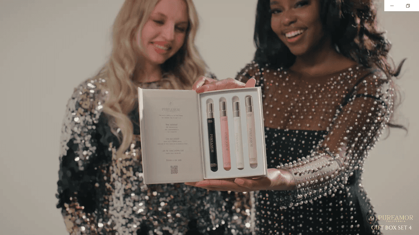 Pheromones Perfumes for Women, 4-pack Giftbox Perfume Set, Amber Vanilla, Saffron Amber, Woody Citrus, Spicy Sandalwood, 1.64fl. Enhanced Scents Pheromone Cologne for Men&Women,Travel Size Perfumes