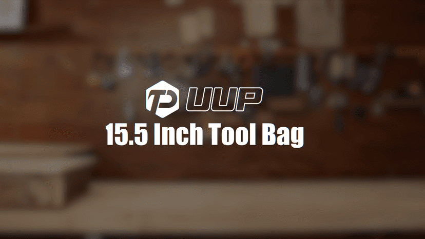 Heavy Duty Tool Bag 15-Inch, 16-Pocket Portable Empty Tool Box Organizer Storage, Toolbox Organization, Soft Handle Large Zipper Carrying Toolbag, Dad Men Mechanic Birthday Stocking Stuffer Gifts