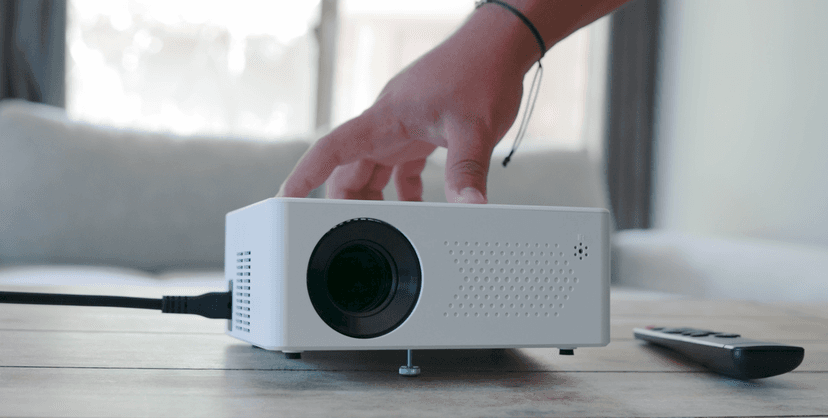 Mini Bluetooth Projector, Full HD 1080P Supported Portable Outdoor Movie Projector for iOS, Android, Windows, Compatible with TV Stick/HDMI/Smartphone/PS4/USB [Remote Included]