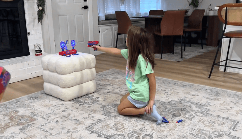 Shooting Toys for 3-12 Year Old Boys, Hero Styles with Glowing Web&Sounds,LCD Scoring and Auto Reset 3 Shooting Targets,Indoor Outdoor Kids Family Games Christmas Birthday Gifts for Boys Toys Age 3-12