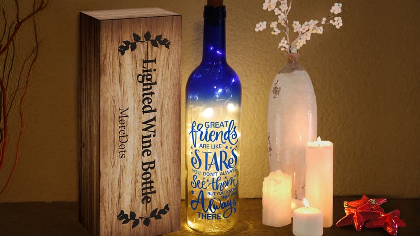 Christmas Gifts for Women - Best Friends Gifts 2025 - Wine Bottle Lights with Cork - Light Up Lamp Decor for Home Decorations - Birthday Friendship Unique Gift for Womens Men Sister Girls Boys Adults