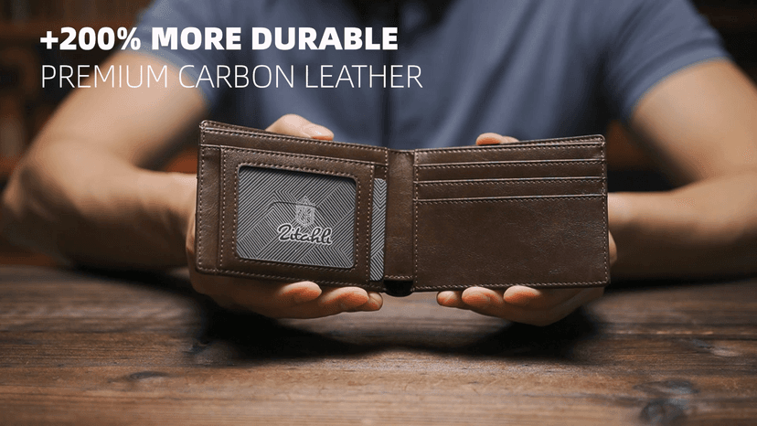 Zitahli Wallet for Men Slim 11 Credit Card Holder RFID Blocking Small Men's Wallet Bifold Minimalist Front Pocket With Mens Gifts Box