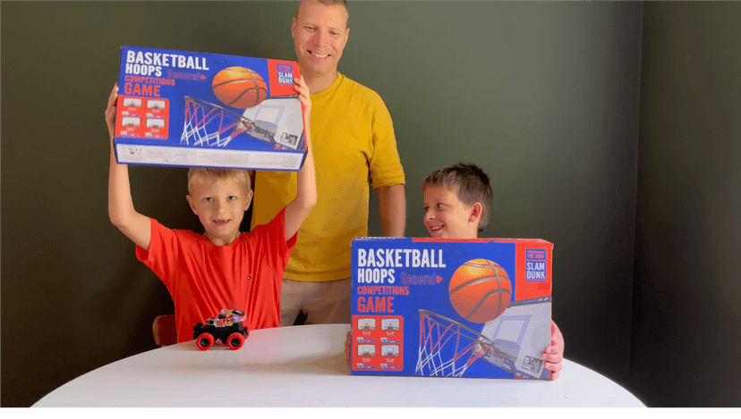 HopeRock Indoor Basketball Hoop for Kids, Over The Door Mini Basketball Hoops, with LED Light, Scoreboard, Birthday Toys Gifts for 5 6 7 8 9 10 11 12+ Year Old Boys