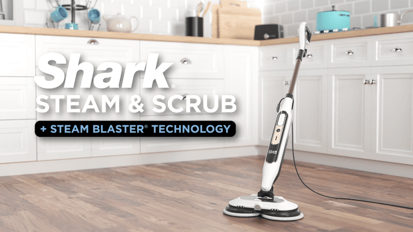 Shark Steam & Scrub with Steam Blaster Technology All-in-One Hard Floor Steam Mop with 3 Steam Modes & LED Headlights S8201, Rotator White