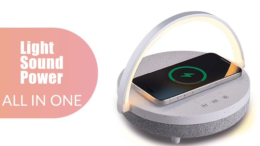 Bedside Lamp with Wireless Charger, 6 in 1 Touch Bedside Lamp, Portable Bluetooth Speaker, Birthday Gifts for Women, Gift for Her, Mom, Dad, Mens Gifts for Birthday Unique