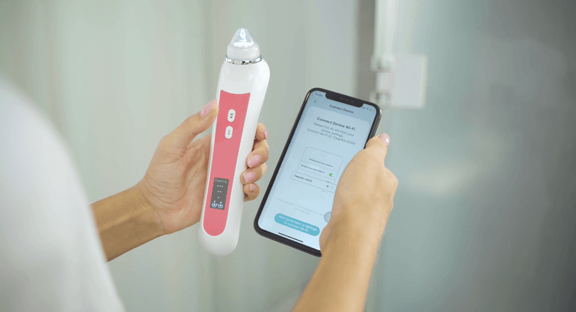 Blackhead Remover Vacuum, USB Interface Type Pore Vacuum, Black Head Extractions Tool with Camera for Men and Women Pore Cleaner, 3 Adjustment Modes & 6 Suction Heads(Light Pink)