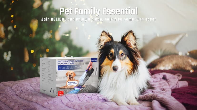 Pet Hair Handheld Vacuum Cordless: 20000PA High Power Car Vacuum with Motorized Brush and LED Light, Rechargeable Hand Held Vacuum Cleaner with Reusable Filter for Car, Home, Office & Pet, Purple