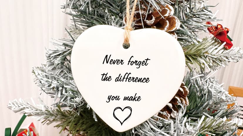 Thank You Gifts for Women & Men - Appreciation Gifts for Coworker - Ceramic Ornament